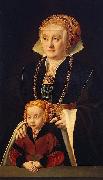 Barthel Bruyn Portrait of a Lady with her daughter